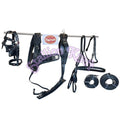 Black Full Grain Leather Horse Driving Harness Set Leather Carriage Harness with French Anatomical Collar