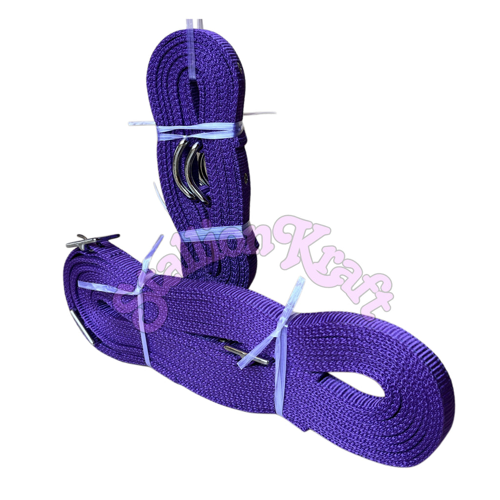 Purple Nylon Horse Driving Harness  Single Horse Carriage and Cart Harness Set