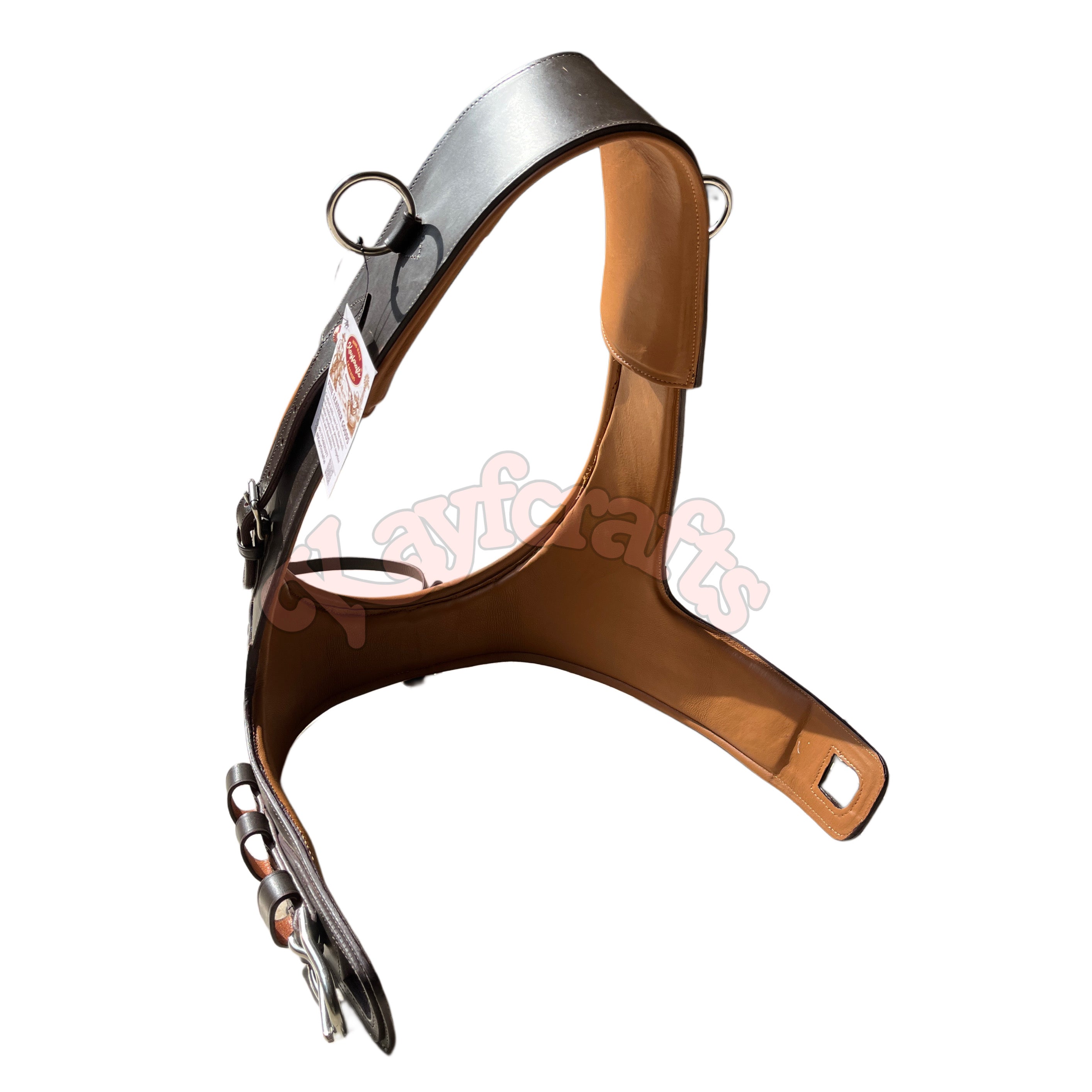 Brown & Tan French Brollar Collar Cow Soft Padded Oiled Leather