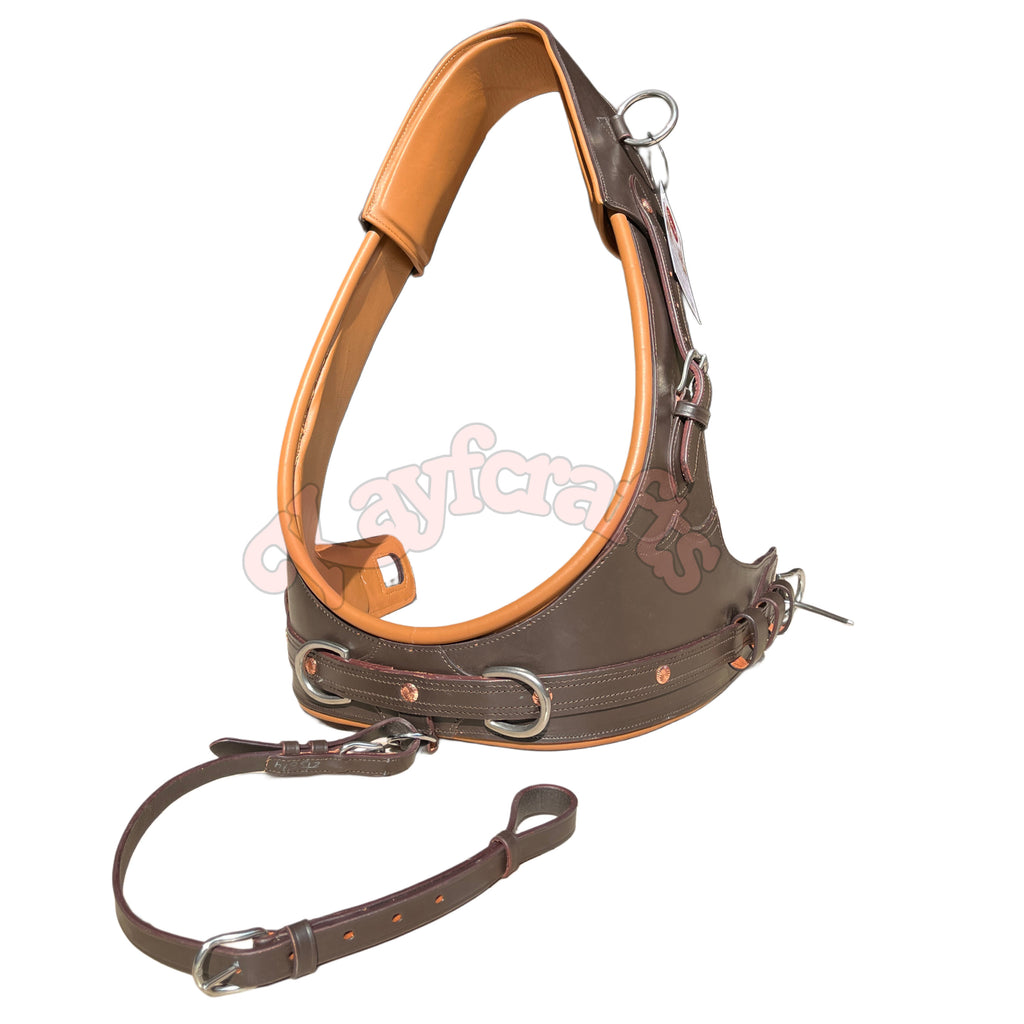 Brown & Tan French Brollar Collar Cow Soft Padded Oiled Leather