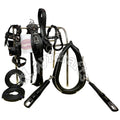 Premium Full Grain Black Leather Horse Driving Harness Hand Tooled Carriage and Buggy Harness
