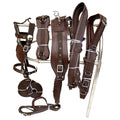 Premium Single Horse Harness in Brown Nylon Webbing